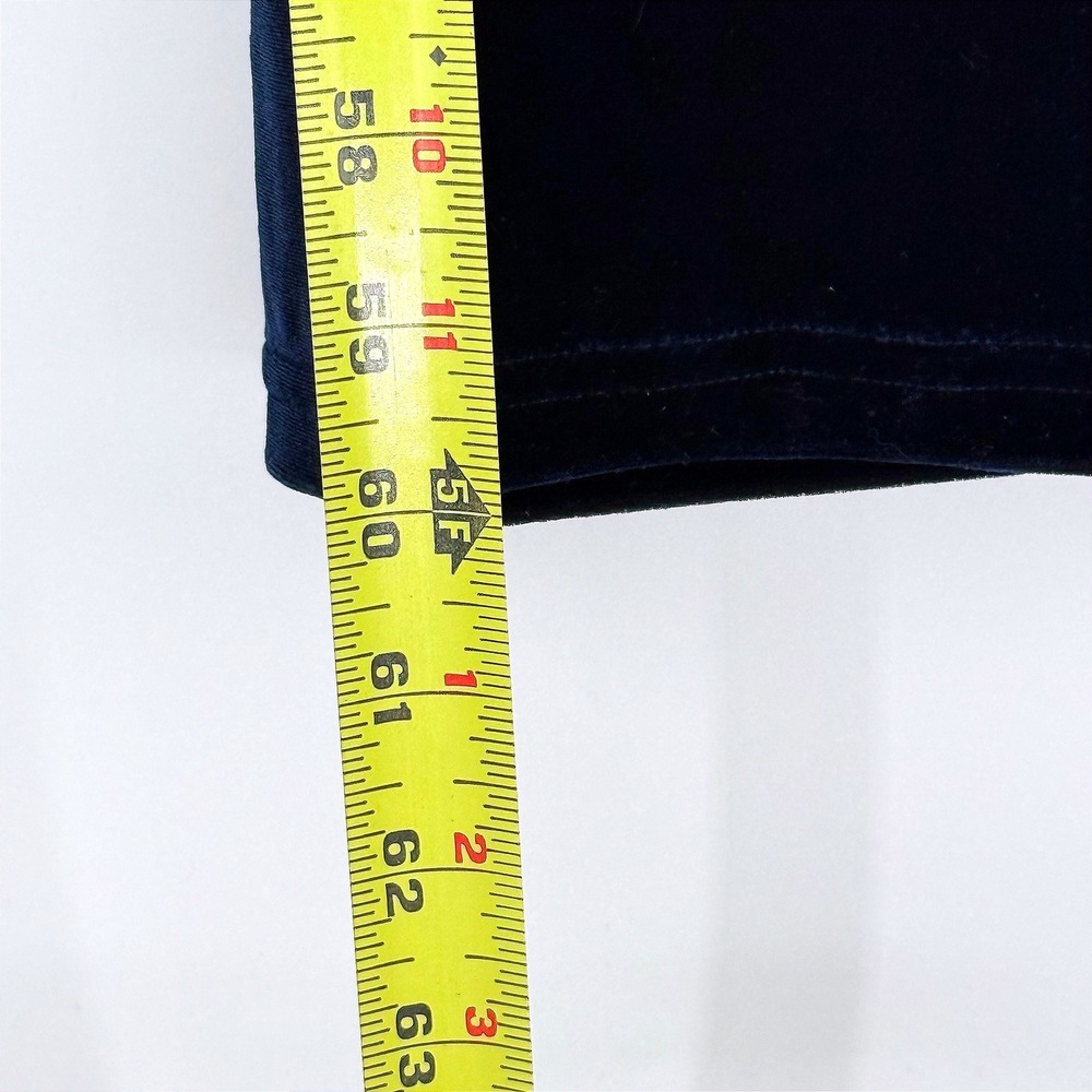 Plaza South Vintage Navy-Blue Velvet Square Neck Maxi Dress Size‎ 14 - Picture 10 of 13